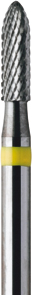 Fraises bague jaune denture 30 Cylindrique long bout 1/4 bout rond 10-531